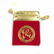 Combo of 10 velvet brocade bags with the word Phuc 7x9cm printed with gold foil, containing luxuriou