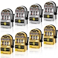 Deekin 12 Pcs Slot Machine Bank Mini Slot Machine Toy with Spin Reels Golden Silver Lucky Slot Machi