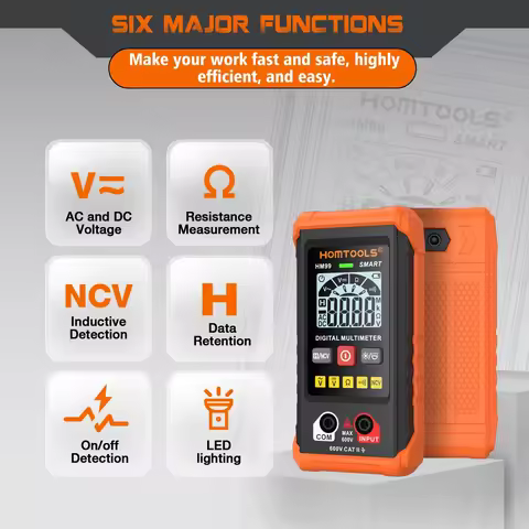 HOMTOOLS HM99 4000 Counts Digital Multimeter Professional Electrician AC/DC Voltage Tester Automatic