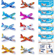 CUQI 28 PCS Pesawat Terbang Busa dan Kad Valentine untuk Kanak-Kanak, Hadiah Kad Valentine untuk Lel