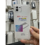 Case for Samsung A03, 0.6mm premium transparent flexible phone, AutoFocus shockproof black plastic c