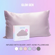 GLOW GEN 🇲🇾 Beauty Sleep Anti-Acne Satin Pillow Case | Silver infused