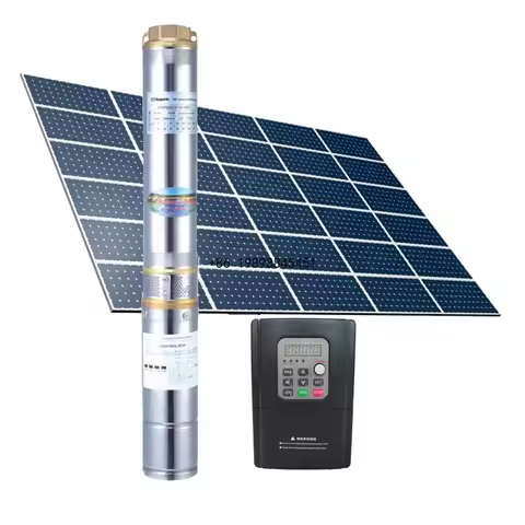 Water Pump Kit Agriculture Irrigation with Solar Panel 4inch 2HP AC DC Hybrid Solar Powered Deep Wel