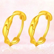 916 Gold Earings Earing Subang Emas / Mobiu Hoop Earrings gold 916