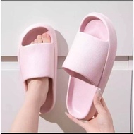 Plain Non-Slip Rubber Slippers for Adult Women Jelly Slide Sandals Home Bathroom Sandals