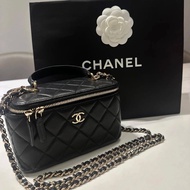 [Channel Goods] Small Channel Bag Chanel Cosmetic Bag Original Single Goods Handle Cosmetic Bag Orig