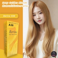 เบอริน่า A36 สีบลอนด์เข้มประกายทอง สีผม สีย้อมผม ครีมย้อมผม Berina A36 Deep Golden Blonde Hair Color Cream