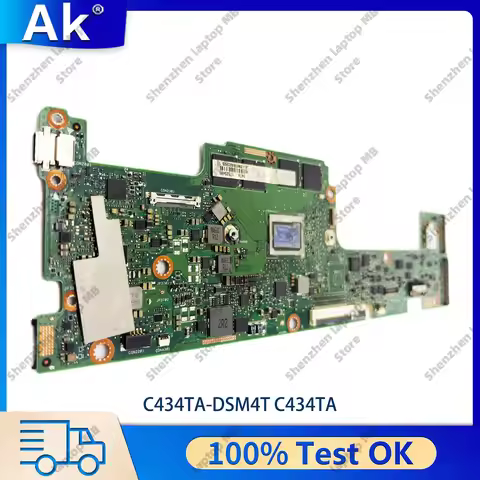 C434TA Laptop Motherboard For ASUS Chromebook C434T C434TA Notebook Mainboard With I3 I5 I7 CPU 100%