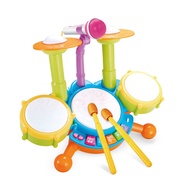 codHot selling Creative children jazz drums electric light cool music drum kit percussion instrument