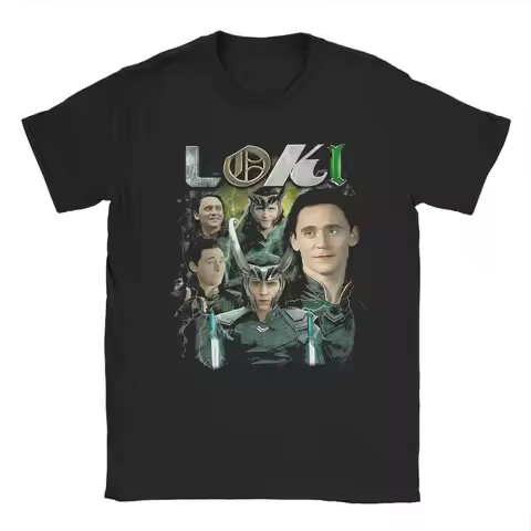 Loki God of Mischief Men's T Shirts Fashion Tees Short Sleeve Crewneck T-Shirt Cotton Classic Tops