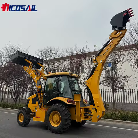New Diesel EPA Engine Wheel Loader With Backhoe Large Farm Back Hoe Loader Excavator Mini Backhoe Lo
