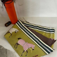 Hermès 愛馬仕全新絲巾MAXI TWILLY/ROSE/VERT (購證盒全)