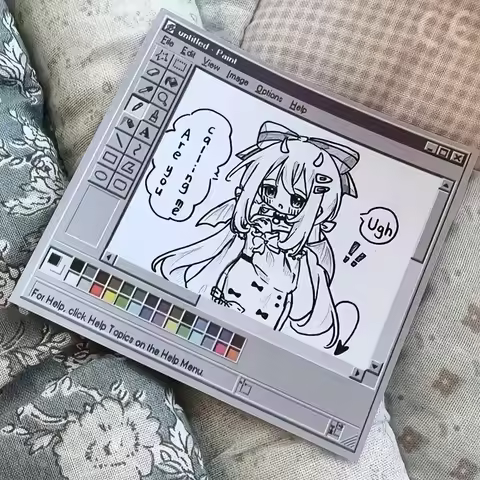 50/100 Sheets Vintage Computer Drawing Board Notepad - Retro Style Square Paper for Creative Illustr