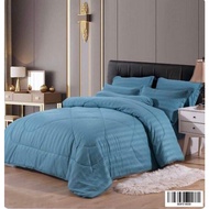 cadar queen comforter blue grey plain colours queen bedsheet with comforter 7 in 1 set