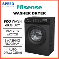 [SABAH ONLY] HISENSE WASHER DRYER 9KG/6KG WD901NB INVERTER 9KG WASH 6KG DRY 洗衣机烘干机二合一 MESIN CUCI & K