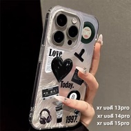 🔥ส่งจากไทย🔥Love heart โปร่งใส เคส for iPhone XR body 14Pro 13Pro 15Pro เคสไอโฟน Xr บอดี้ 13Pro 14pro