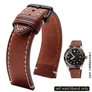 [Op103] สายนาฬิกาหนังของแท้คุณภาพสูงสำหรับชุดดำน้ำ Oris Holey 65สลักอุปกรณ์สายรัดนาฬิกาการบิน Certin