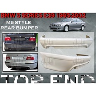 BMW 5 SERIES 1995-2002 E39 M5 STYLE REAR BUMPER BM BUMBER BELAKANG MATERIAL FIBER CAR BODYKIT