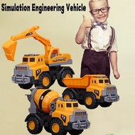 Excavator Construction Vehicle Toy Cars, Various Construction Vehicles, Suitable for Children's Toy 