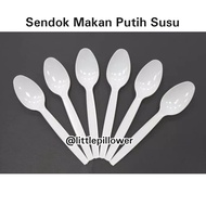 PUTIH Lpd (CONTENTS 25PCS - PUTSU SPOON) MILK WHITE TABLE SPOON / PLASTIC TABLE SPOON / RICE TABLE S
