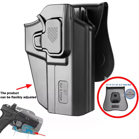 Universal OWB Holster for Glock 17 19,Sig P226,Canik TP9,FN 509,CZ P10C,& And more,Index Finger Rele