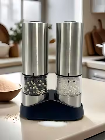 Electric Pepper Salt Grinder Premium Type-C Rechargeable Ceramic Core Adjustable Grinder With LED li