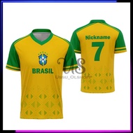 BRAZIL MEN'S JERSEY | BRAZIL SPORTSWEAR | CUSTOM NAME BRAZIL T-SHIRT