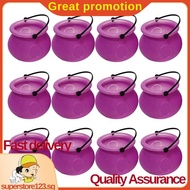 12pcs Mini  Cauldron with Handle Halloween Mini Witch Cauldron Kettles Multi-Purposed Small Plastic 