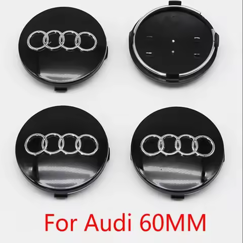 Hub Caps 4Pcs 60mm Car Styling Wheel Center Cap Hub Covers For Audi A1 A2 A3 A4 A5 A6 A7 Q2 Q3 Q5 Q7