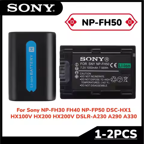 NP-FH50 NP FH50 Camera Battery For Sony NP-FH30 FH40 NP-FP50 DSC-HX1 HX100V HX200 HX200V DSLR-A230 A