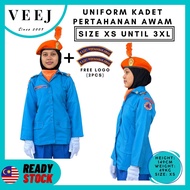 UNIFORM BAJU KADET P.AWAM KASPA NO.3 I KPA I KAIN LICIN POLYESTER  I LENGAN PANJANG I KASPA BAJU KPA