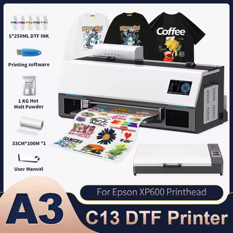 A3 DTF Printer XP600 Impressora A3 DTF T-Shirts Printer Machine Direct to Film Printer A3 DTF Printe