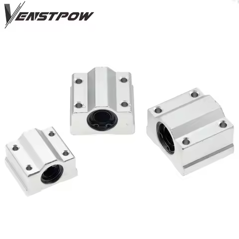 4pcs Linear Motion Ball Bearing Slide Block Bushing SC8UU SCS8UU SC10UU SCS12UU SCS16UU SC20UU Linea
