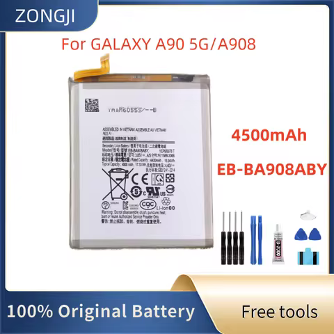 New Battery EB-BA908ABY 4500mAh Battery For GALAXY A90 5G/A908 Phone Battery+ Free Tools