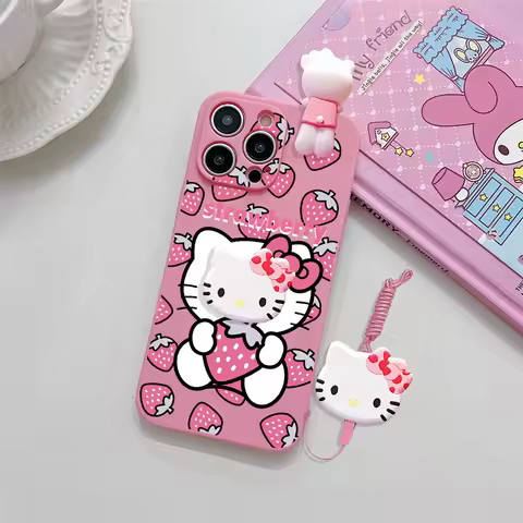 3D Cartoon Sanrio Hello Kitty Phone Case For OPPO A59 A5S A12 A12S A5X A60 A7 A73 A74 A95 A76 A77 A9