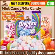 Mint Candy Sugar Free Assorted Fruit Sweet Flavor Candy Mixed Crystal Candy Fruit Fudge