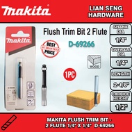 MAKITA FLUSH TRIM BIT -  2 FLUTE 1/4" X 1/4''  D-69266