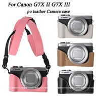 G7X2 G7X3 Casing Pu Leather Cover Camera Case Half Body for Canon G7X II G7X III G7X Mark III II Cam