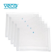 ♞Veco Plastic Envelope Expanding (with snap button) 5pcs
