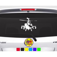 Boeing AH-64 Apache Combat Helicopter Car Sticker - Car Decal Sticker