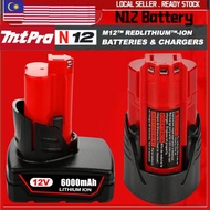 MtPro N12 Red-Lithium MILWAUKEE M12 Replacement Battery Charge Power Tool High Output 2.0Ah 4.0Ah