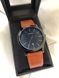 全新 NEW Sekonda Authentic Mens Blue Dial Brown Leather Strap Watch 1514 With Box 連盒 手錶 皮帶