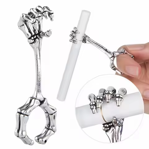 Vintage Rings Cigarette Holder Rack Metal Finger Clip Smoke Cool Gadgets For Man Gifts Smoker Tools 