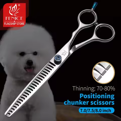 Fenice 7.0/7.5/8.0inch Professional Pet Grooming Scissors Dog Beauty Scissor Chunkers Pet Items Dogs