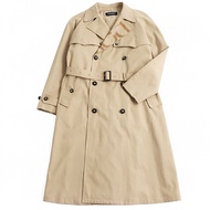 成色極佳，黑色吊牌。原價：¥473,000。 Dolce & Gabbana 品牌標誌包扣/logo超長風衣，米色，48碼。義大利製造。正品。吊牌齊全。