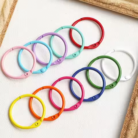 Colored Iron Clasp Accessories, 30MM Loose Leaf Book Binding Ring, Keychain, Card Binding Ring