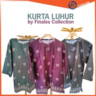 ✶Kurta LUHUR Baju Rakyat Busana Lelaki Melayu Klasik Men Shirt Casual Quarter Sleeved Baju Raya Corak Pelikat Batik Kurta♖