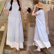 G&M#2-piece set: dress + skirt, decorated with lace fabric at the end, Japanese style, sweet and cut