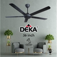 Deka 5 Blade Matt Black / White 56" Ceiling Fan With Fan Regulator DK10 With 3 Year Motor Warranty N