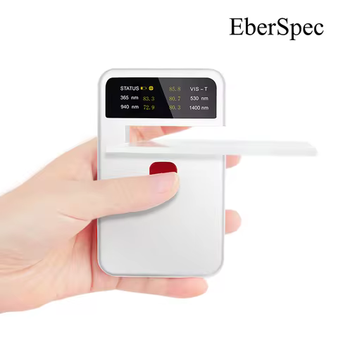 Eberspec Card Sized Transmittance Tester UV 365nm IR 940nm/1400nm VL 530nm/380-760nm Test Car Window